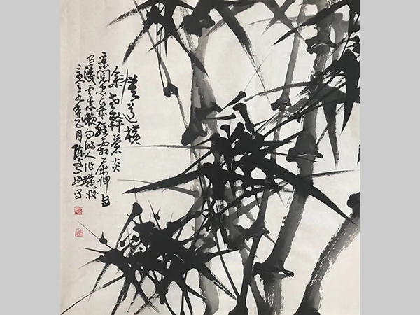 陈文海 四尺斗方 写意国画墨竹